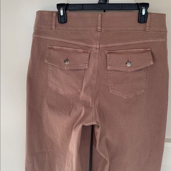 SPANX Stretch Twill Cropped Wide Leg Pants Blush Pink Casual Women’s Size 1X EUC - Picture 12 of 15